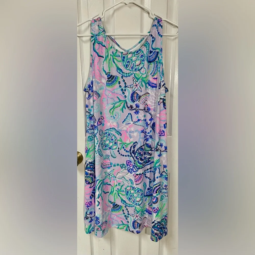 Lilly Pulitzer Dress Size XL Xlarge Mini Swing Resortwear Preppy Beach Tropical - Picture 2 of 9